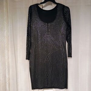 Black Dress with Silver Studded Design